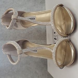 Steve Madden Faylinn Gold Rhinestone Sandals